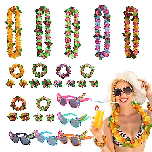 Suitedget B-090 25 Stück Hawaii Kette Blumen Partybrille Party Sonnenbrille Hawaii Party Deko Perfekt für Eine Tropische Luau-Party Suitedget B-090 25 Stück Hawaii Kette Blumen Partybrille Party Sonnenbrille Hawaii Party Deko Perfekt für Eine Tropische Luau-Party von Suitedget