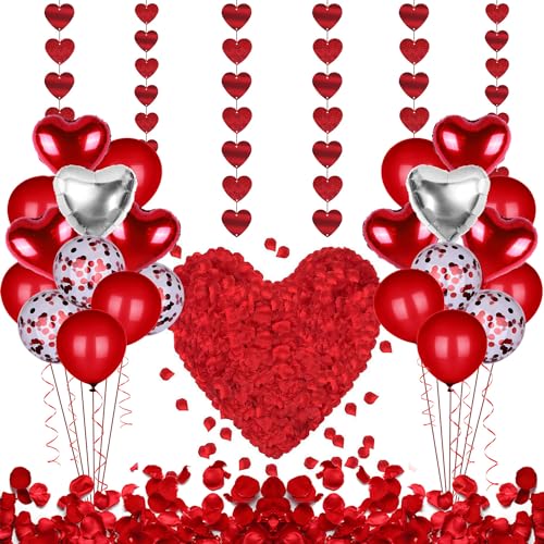 31 Romantisch Deko Set Valentinstag Rote Herzförmige 500 Seide Rote Rosenblüten Romantische Deko Rosenblätter für Valentines Day Decorations Hochzeiten Heiratsantrag Geständnisse 31 Romantisch Deko Set Valentinstag Rote Herzförmige 500 Seide Rote Rosenblüten Romantische Deko Rosenblätter für Valentines Day Decorations Hochzeiten Heiratsantrag Geständnisse von Suitedget