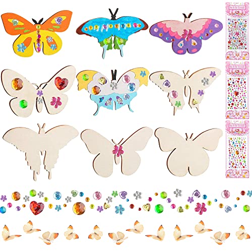 B-089 48pcs Holz Schmetterling Basteln Kinder, Basteln Kindergeburtstag Holz Schmetterlinge mit Kristall Aufkleber, DIY Basteln Frühling Holz Schmetterling Sets für Streudeko Holz, Kreative Malerei B-089 48pcs Holz Schmetterling Basteln Kinder, Basteln Kindergeburtstag Holz Schmetterlinge mit Kristall Aufkleber, DIY Basteln Frühling Holz Schmetterling Sets für Streudeko Holz, Kreative Malerei von Suitedget