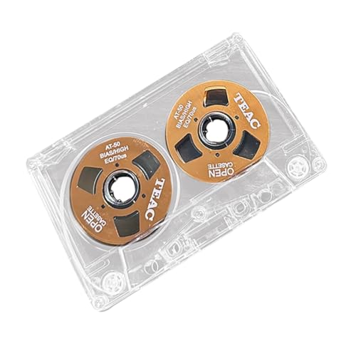 Sujurio Doppelseitiges farbiges Gehäuse, leeres Klebeband, Metall, Mini-Klebeband, kann 55 Minuten aufnehmen, leeres Klebeband, blanko, einfache Installation, einfach zu bedienen, Orange von Sujurio