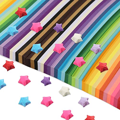 Sujurio Origami-Papier mit Sternen, doppelseitig, doppelseitig, Origami, einfarbig, Dekoration, Papierstreifen, 2060 Blatt Sujurio Origami-Papier mit Sternen, doppelseitig, doppelseitig, Origami, einfarbig, Dekoration, Papierstreifen, 2060 Blatt von Sujurio
