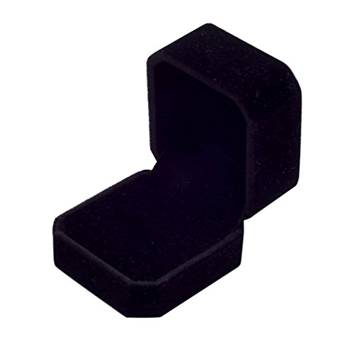 Sukisuki Schmuckschatulle / Geschenk-Box, Aufbewahrungsbox für Halskette Ring Ohrringe, Samt, schwarz, Einheitsgröße von Sukisuki