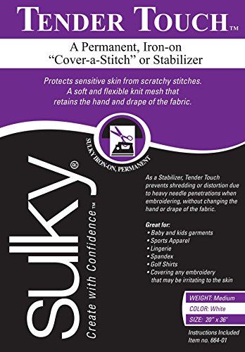 Sulky Of America Cut Away Tender Touch Bügelunterseite, Weiß, 50,8 x 91,4 cm, Pflaume Dandy (664-01) von Sulky