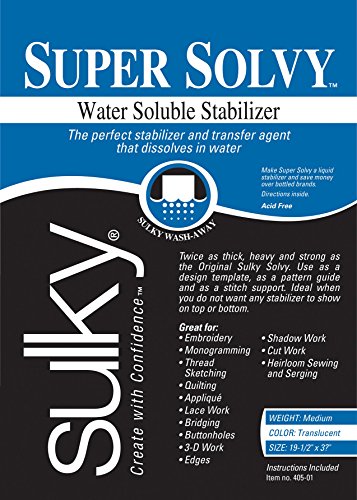 Sulky 102122 Super Solvy wasserlöslicher Stabilisator, 49,5 x 91,4 cm von Sulky