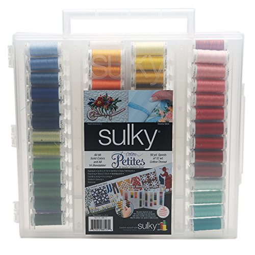 Sulky Cotton Petites Slimline Dream Sortiment Gewindesortiment, Baumwolle, Mehrfarbig, Size 12, 640 von Sulky