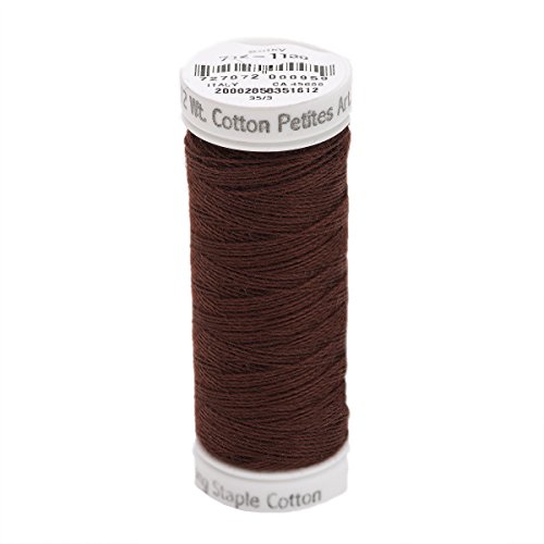Sulky Of America 12wt 2-Ply Cotton Thread, 50 yd, Dark Brown by von Sulky