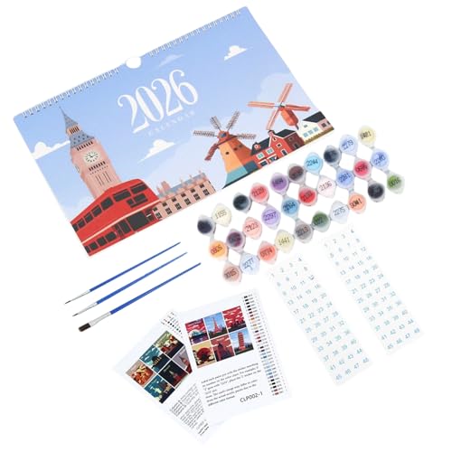 2026 Kalender, Lack nach Zahlen Kalender 2026, Maltesschkterkalender, mit Acrylfarbe, kompaktes Stand-up-Format, ideal für Zuhause, Studium, Arbeitsplatz 2026 Kalender, Lack nach Zahlen Kalender 2026, Maltesschkterkalender, mit Acrylfarbe, kompaktes Stand-up-Format, ideal für Zuhause, Studium, Arbeitsplatz von Sulxyi