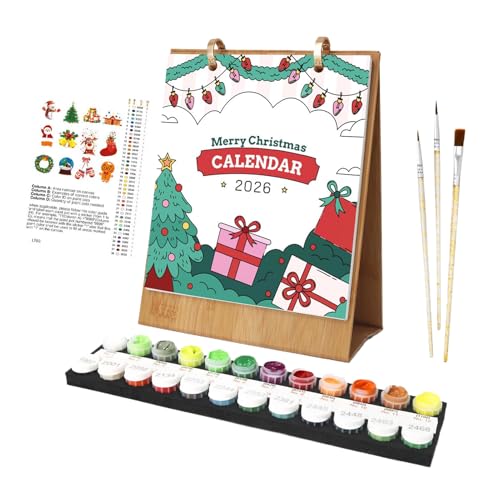 2026 digitaler Malerkalender, Malen nach Zahlen Kalendern, Schreibtischkalender 2026, 22.5x18,2 cm, umfasst Acrylfarben -Set, stehender Desktop, für die Heimdekoration 2026 digitaler Malerkalender, Malen nach Zahlen Kalendern, Schreibtischkalender 2026, 22.5x18,2 cm, umfasst Acrylfarben -Set, stehender Desktop, für die Heimdekoration von Sulxyi