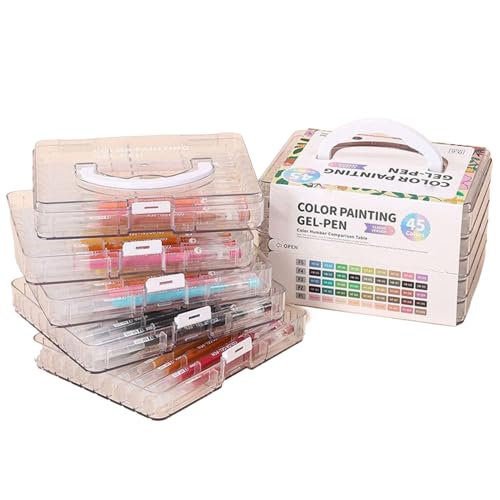 45/72/99 Farben Gel -Stift -Set, glattes Schreiben von Malvorlagen, Handwerksmarkierungen, mit großer Tintenkapazität und Speicher (verschiedene Farben) für Journaling, Sammelalbum von Sulxyi