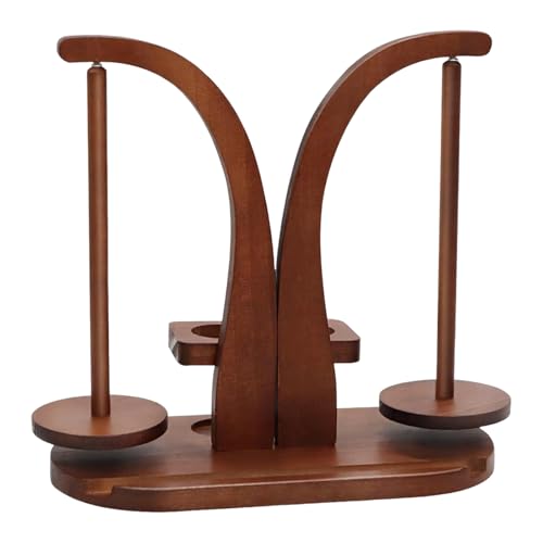 Garnhalter aus Holz, Doppelknäuel-Design, 11,02 x 5,51 x 8,66, Wollknäuelhalter, Strickwerkzeug-Zubehör, stabile Basis, Mehrzweckgarn, ideal für Schrittliebhaber Garnhalter aus Holz, Doppelknäuel-Design, 11,02 x 5,51 x 8,66, Wollknäuelhalter, Strickwerkzeug-Zubehör, stabile Basis, Mehrzweckgarn, ideal für Schrittliebhaber von Sulxyi