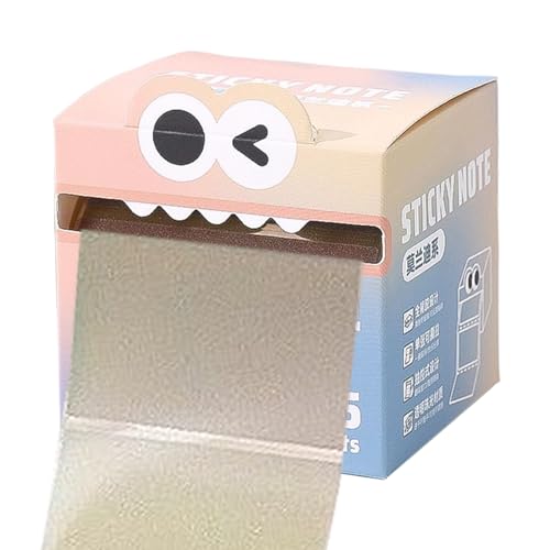 Haftnotizen, süße Haftnotiz mit Monstermuster, Easy Post-Notizblöcke, 105 Blatt, 7,5 x 7 cm, transparentes Notizdesign, selbstklebende Rückseite, für Schüler und Lehrer von Sulxyi
