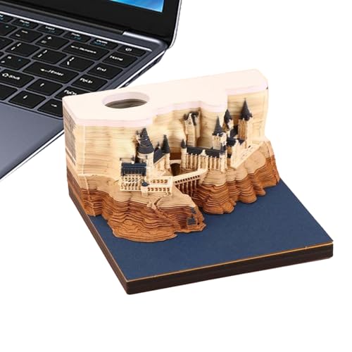 Kalender Für Den Schreibtisch, 3D Tischkalender 2026, Papiergravur-Kunst Notizblock Mit LED-Licht Planer Für Feiertage Schule Einweihung Arbeitsplatz Kollegen Schlafzimmer von Sulxyi