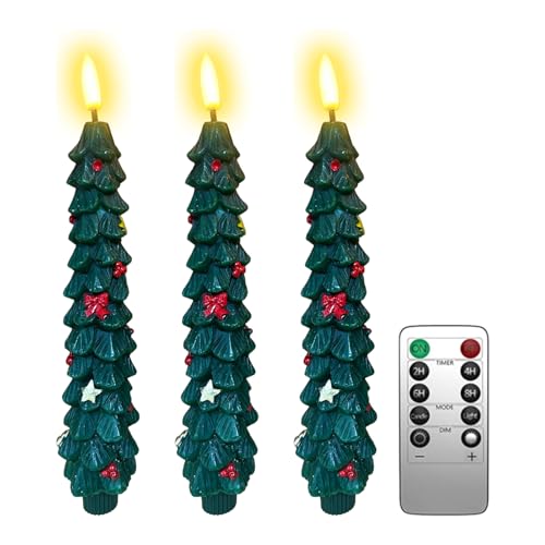 Sulxyi LED -Kerzen, realistischer flackernder Flammeneffekt, komplettes Set, Weihnachtsbaumform mit Fernbedienung, flammenlosen Flackern, elegantem für Zuhause, Kamin Sulxyi LED -Kerzen, realistischer flackernder Flammeneffekt, komplettes Set, Weihnachtsbaumform mit Fernbedienung, flammenlosen Flackern, elegantem für Zuhause, Kamin von Sulxyi