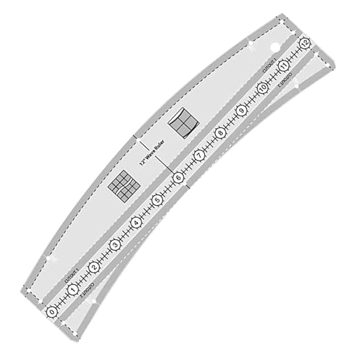 Wellen-Lineal, gewelltes Schablonenlineal, klare Acryl-Quilt-Vorlagen, präzises gewelltes Design, Acryl-Material, Mehrzweckgebrauch für Handwerk und Schneiderei Wellen-Lineal, gewelltes Schablonenlineal, klare Acryl-Quilt-Vorlagen, präzises gewelltes Design, Acryl-Material, Mehrzweckgebrauch für Handwerk und Schneiderei von Sulxyi