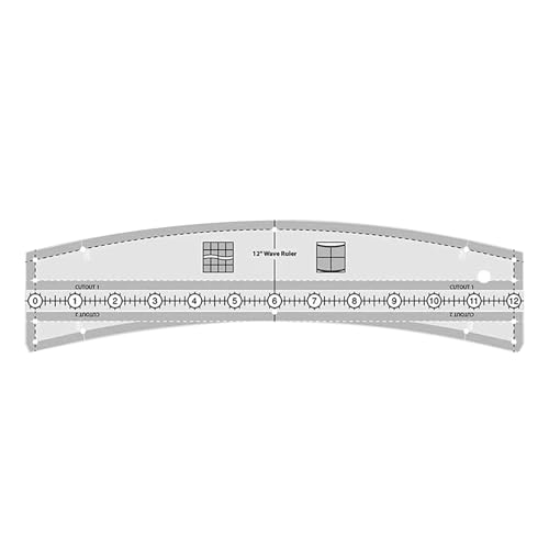 Wellen-Lineal, gewelltes Schablonenlineal, klare Acryl-Quilt-Vorlagen, präzises gewelltes Design, Acryl-Material, Mehrzweckgebrauch für Handwerk und Schneiderei Wellen-Lineal, gewelltes Schablonenlineal, klare Acryl-Quilt-Vorlagen, präzises gewelltes Design, Acryl-Material, Mehrzweckgebrauch für Handwerk und Schneiderei von Sulxyi
