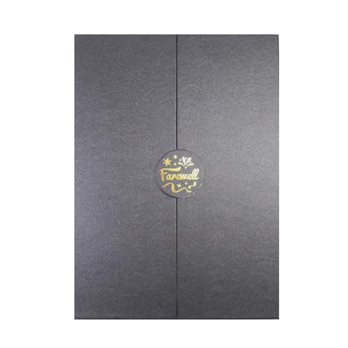 SumDirect Gästebuch zum Ruhestand – Happy Retirement Signature Book, Abschiedskarten für Männer und Frauen, wir werden Sie vermissen, Geschenke für Kollegen, Freunde, Partydekorationen (schwarz) von SumDirect