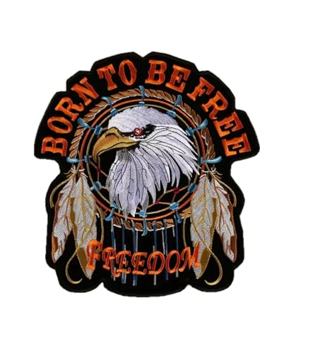 Aufnäher zum Aufbügeln oder Aufnähen, Motiv: Adler, Eagle, Biker, für Westen, Motorradwesten, Motorradkleidung, zum Aufnähen (klein) von Suma Shop