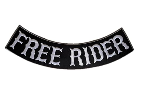 Bestickter Aufnäher zum Aufbügeln – Big Patch – Free Rider XL zum Sticken von Motorradjacken, für Motorradweste, zum Dekorieren von Motorradbekleidung, Jacke Bestickter Aufnäher zum Aufbügeln – Big Patch – Free Rider XL zum Sticken von Motorradjacken, für Motorradweste, zum Dekorieren von Motorradbekleidung, Jacke von Suma Shop