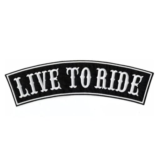 Gestickter Aufnäher zum Aufbügeln oder Aufnähen: "Live to Ride" | Biker Patch zum Aufnähen / Aufbügeln | MC-Sticker für Motorradfahrer | DIY Gestickter Aufnäher zum Aufbügeln oder Aufnähen: "Live to Ride" | Biker Patch zum Aufnähen / Aufbügeln | MC-Sticker für Motorradfahrer | DIY von Suma Shop
