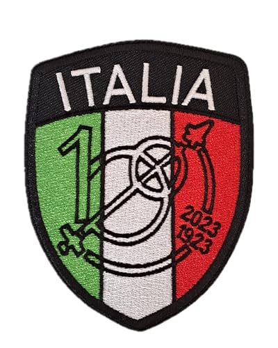 Italienischer Aufnäher, dreifarbiges Wappen, hundertjährige Flagge, italienischer Aufnäher zum Aufbügeln, Logo, kompatibel mit allen Arten von Kleidung, 10 x 8 cm Italienischer Aufnäher, dreifarbiges Wappen, hundertjährige Flagge, italienischer Aufnäher zum Aufbügeln, Logo, kompatibel mit allen Arten von Kleidung, 10 x 8 cm von Suma Shop