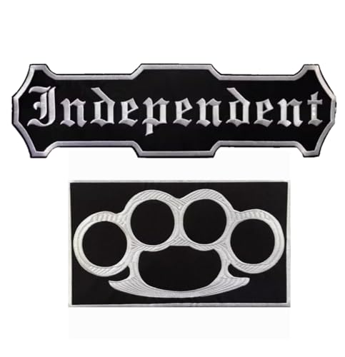 Set mit 2 bestickten Aufnähern – Independent Biker – Independent + Aufnäher zum Aufbügeln für Weste und Motorradwesten, zum Dekorieren von Motorradjacken, Stickerei auf Kleidung, DIY-Zubehör. Set mit 2 bestickten Aufnähern – Independent Biker – Independent + Aufnäher zum Aufbügeln für Weste und Motorradwesten, zum Dekorieren von Motorradjacken, Stickerei auf Kleidung, DIY-Zubehör. von Suma Shop