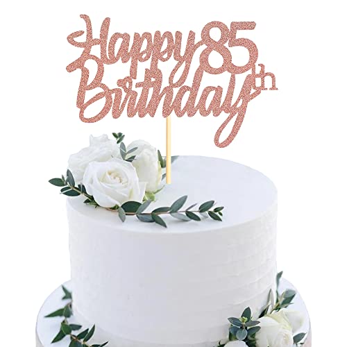 Sumerk 85 Tortenaufsätze zum 85. Geburtstag, Tortenaufsätze für Geburtstagsfeiern, Dekorationszubehör, Roségold, 1 Packung Sumerk 85 Tortenaufsätze zum 85. Geburtstag, Tortenaufsätze für Geburtstagsfeiern, Dekorationszubehör, Roségold, 1 Packung von Sumerk