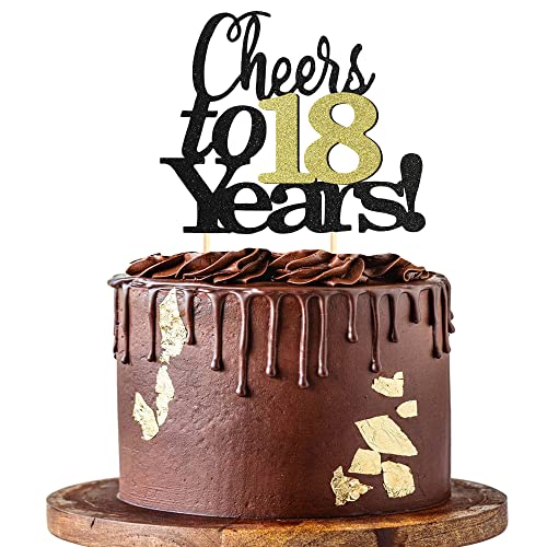 Sumerk Prost auf 18 Jahre Kuchendeckel 18. Geburtstag Tortendeko Happy 18th Birthday Cake Topper 18. Geburtstag Kuchendeckel Hochzeitstag Party Dekoration Zubehör - 1 Packung Sumerk Prost auf 18 Jahre Kuchendeckel 18. Geburtstag Tortendeko Happy 18th Birthday Cake Topper 18. Geburtstag Kuchendeckel Hochzeitstag Party Dekoration Zubehör - 1 Packung von Sumerk