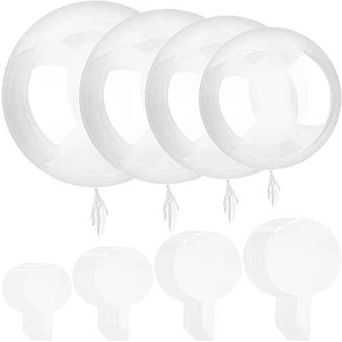 40 Stücke Bobo Luftballons Transparente Blase Bobo Ballon Party Bobo Luftballons Klar Bobo Luftballons für Weihnachten Hochzeit Geburtstag Party Dekor (10 Zoll, 18 Zoll, 20 Zoll, 24 Zoll) von Sumind
