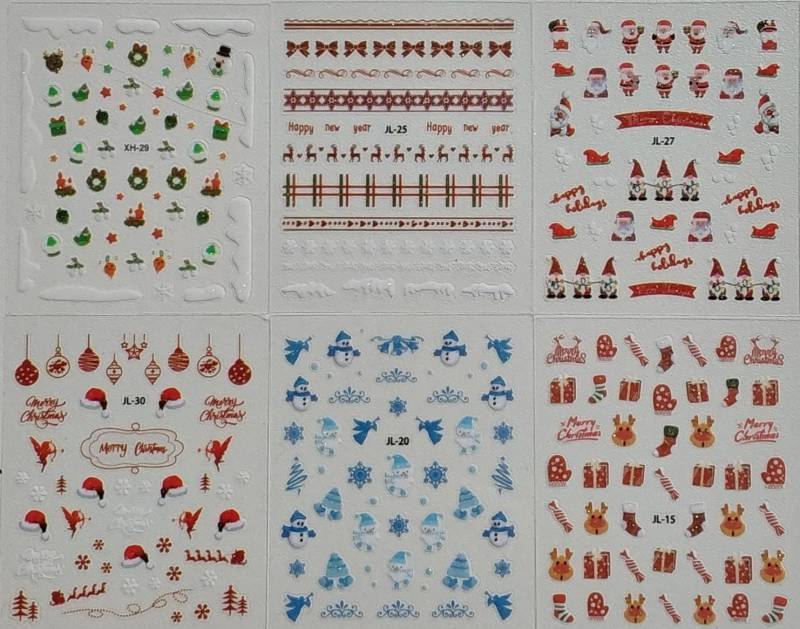 Nail Aufkleber/ 021 Weihnachten/Kreative Nägel Gestaltung / von Sumkiste