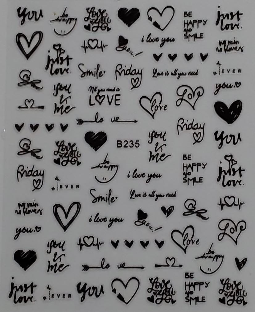 Nail Sticker/Love B235 Schwarz /Valentinstag Nail Sticker/Love B235 Schwarz /Valentinstag von Sumkiste
