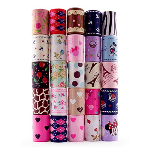 Summer-Ray 25 Yards (25 x 1 Yard) Ripsband 1,5 Zoll (38 mm) gemischte Farben Wert-Packung von Summer-Ray.com