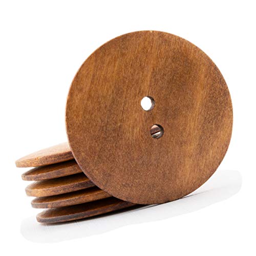 Summer-Ray 30 Stück große braune Holzknöpfe – 60 mm Durchmesser – DIY Handwerk & Nähen – 2-Loch-Design für Taschen und Kleidung Summer-Ray 30 Stück große braune Holzknöpfe – 60 mm Durchmesser – DIY Handwerk & Nähen – 2-Loch-Design für Taschen und Kleidung von Summer-Ray.com