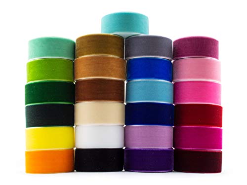 Summer-Ray 50 Yards 2,5cm (1 Zoll) Samtband 25 Farben Vorteilspack von Summer-Ray.com