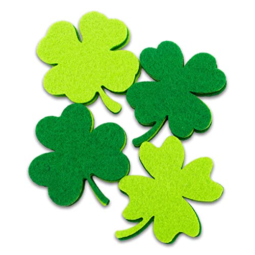 Summer-Ray Filz-Kleeblatt, lasergeschnitten, St. Patrick's Day, Party-Dekoration, 2 Grüntöne, 4 Designs, 100 Stück Summer-Ray Filz-Kleeblatt, lasergeschnitten, St. Patrick's Day, Party-Dekoration, 2 Grüntöne, 4 Designs, 100 Stück von Summer-Ray.com
