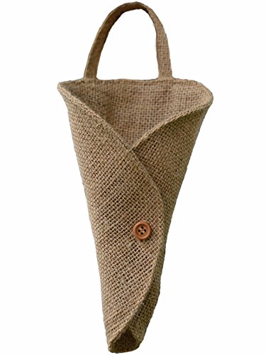 Summer-ray 12 handgefertigt Sackleinen Jute PEW Cone für Rustikal Hochzeit Gang Dekorationen von Summer-Ray.com