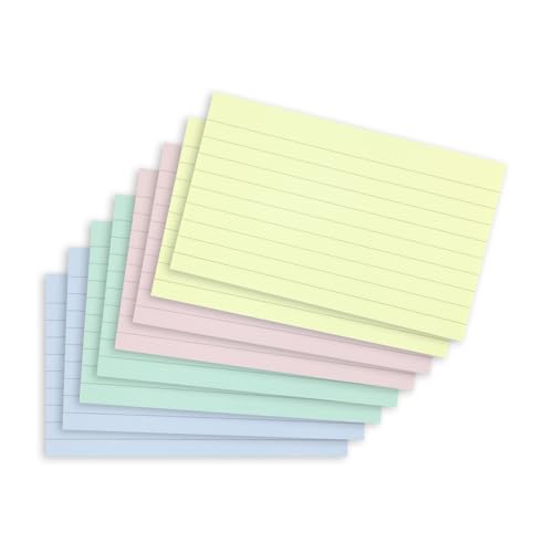 Summit Karteikarten, Revisionskarten, 400 Stück Karteikarten, 125 x 75 mm Karteikarten, Pastell sortierte Farben Summit Karteikarten, Revisionskarten, 400 Stück Karteikarten, 125 x 75 mm Karteikarten, Pastell sortierte Farben von SUMMIT