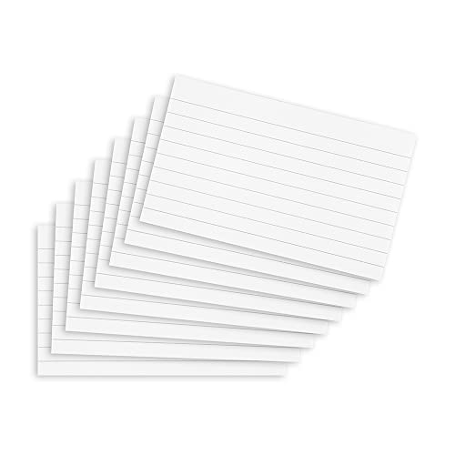 Summit Lernkarten, 200 Stück, weiß, liniert, 125 x 75 mm von SUMMIT