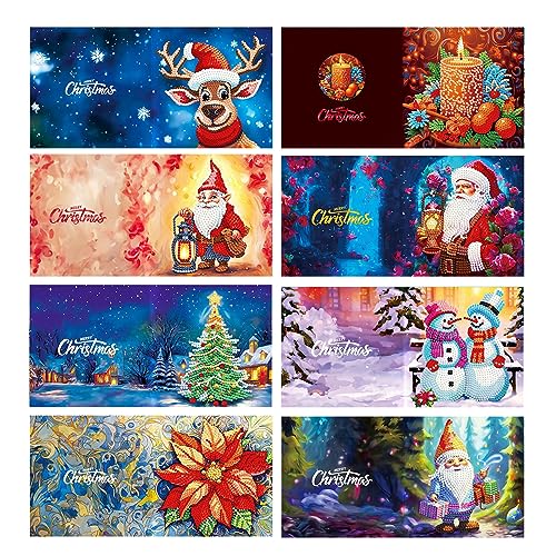 8er Set DIY Diamond Painting Grußkarten Set Weihnachten, Christmas Diamond Painting Greeting Cards Weihnachtskarte for Kinder & Erwachsene 8er Set DIY Diamond Painting Grußkarten Set Weihnachten, Christmas Diamond Painting Greeting Cards Weihnachtskarte for Kinder & Erwachsene von Sumshy
