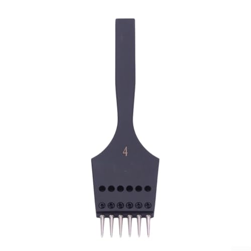 Leder-Locheisen mit abnehmbarer Spitze, mit verstellbarem Durchmesser und Abstand, 4 mm, 6 Zähne Leder-Locheisen mit abnehmbarer Spitze, mit verstellbarem Durchmesser und Abstand, 4 mm, 6 Zähne von Sumsoctober