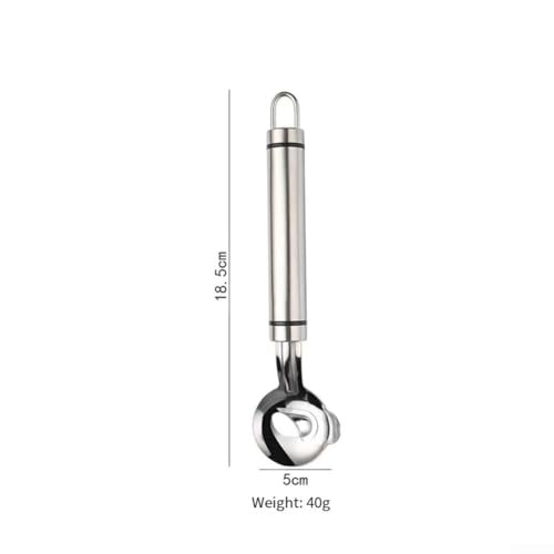 Schällöffel aus Edelstahl mit ergonomischem Griff zum Schälen, Entfernen von Dornen und Schneiden von Nudelteig bei Küchenaufgaben (B) von Sumsoctober