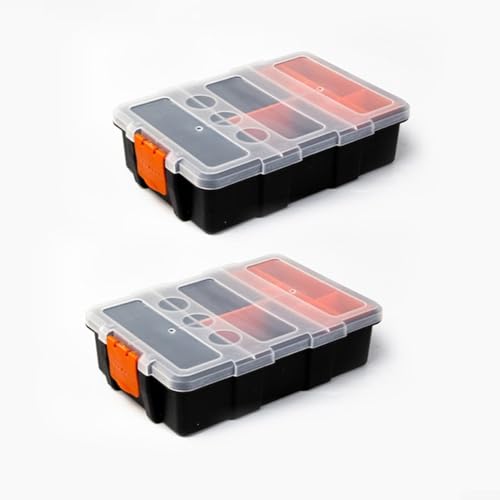 Schrauben-Sortierbox für Aufbewahrungsbedarf, Angelbox, Hardware-Organizer und Reisebegleiter, 220 x 135 x 58 mm, 2 Stück Schrauben-Sortierbox für Aufbewahrungsbedarf, Angelbox, Hardware-Organizer und Reisebegleiter, 220 x 135 x 58 mm, 2 Stück von Sumsoctober