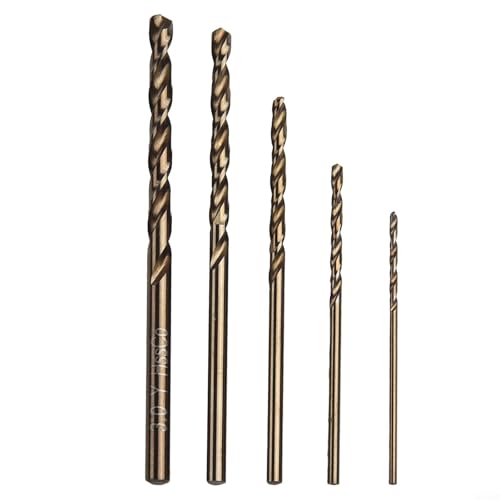 Sumsoctober 5 Stück HSS M35 Kobalt-Bohrer, 1 mm, 1,5 mm, 2 mm, 2,5 mm, 3 mm, zum Bohren von Löchern in Leder, weichem Metall, Holz, Kunststoff, weichen Materialien Sumsoctober 5 Stück HSS M35 Kobalt-Bohrer, 1 mm, 1,5 mm, 2 mm, 2,5 mm, 3 mm, zum Bohren von Löchern in Leder, weichem Metall, Holz, Kunststoff, weichen Materialien von Sumsoctober