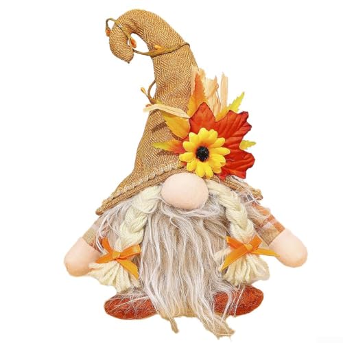 Sumsoctober Charmantes gefülltes Truthahn-Dekor für Thanksgiving-Tische, handgefertigt mit Liebe zum Detail (B) von Sumsoctober