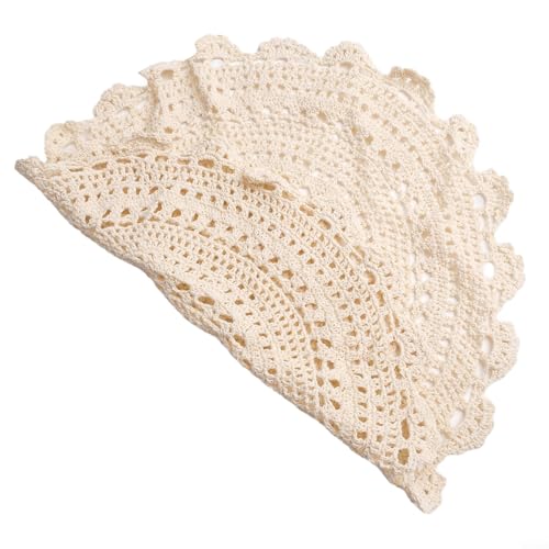 Sumsoctober Tischdecke, handgefertigt, gehäkelt, Spitze, Baumwolle, Tischset, Tischdeckchen, rund, handgefertigt, Baumwoll-Tischset, Tellerisolierung, Abdeckung für Küche (45 cm) von Sumsoctober