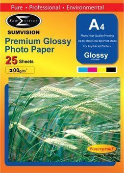 Sumvision 200gsm A4 Premium Glossy Inkjet Photo Paper - 25 Sheet Pack Sumvision 200gsm A4 Premium Glossy Inkjet Photo Paper - 25 Sheet Pack von Sumvision
