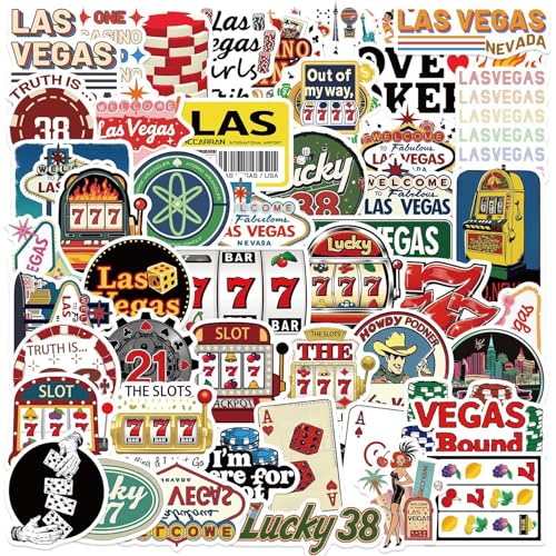 50 Stück Aufkleber wasserfeste Vintage Vinyl Stickers Sticker für Stamm Wasserflaschen Scrapbooking Laptops Handyhüllen Teenager-Mädchen lasvigas von Sun Awesome