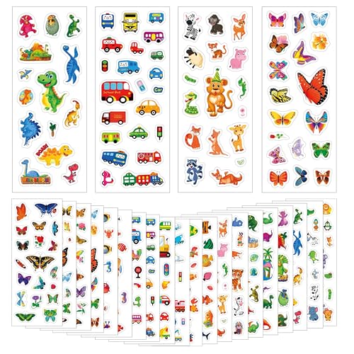 Aufkleber Sticker Stickers für Kinder Jungen Mädchen Pvc 20 Blätter von Sun Awesome
