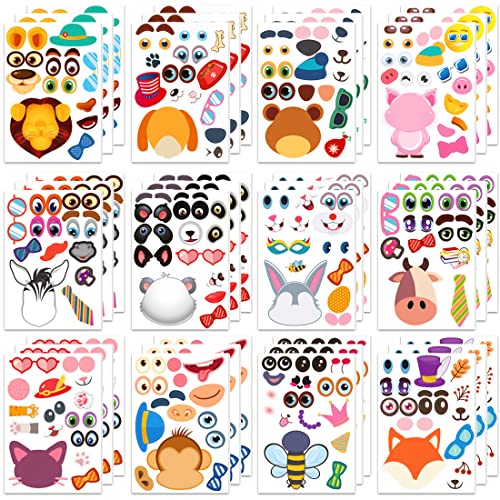 36 Blätter sticker stickers aufkleber sticken set für kinder Mach ein Gesicht Mach ein Gesicht Über Tiere 36 Blätter sticker stickers aufkleber sticken set für kinder Mach ein Gesicht Mach ein Gesicht Über Tiere von Sun Awesome