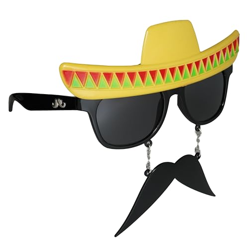 Sun-Staches - Fiesta-Sonnenbrille, sofortiges Kostüm, Partyzubehör, UV400, Unisex, Erwachsene, Einheitsgröße von Sun-Staches