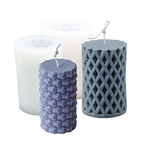 2Pcs Kerzenformen zum Gießen, Kerzen Selber Machen Set, SunTaYon DIY Wabenmuster und Diamantloch Bubble Duftkerzen Silikonform Kerzengießform Formen für Kinder, Stumpenkerzen Passend für Weihnachten 2Pcs Kerzenformen zum Gießen, Kerzen Selber Machen Set, SunTaYon DIY Wabenmuster und Diamantloch Bubble Duftkerzen Silikonform Kerzengießform Formen für Kinder, Stumpenkerzen Passend für Weihnachten von SunTaYon